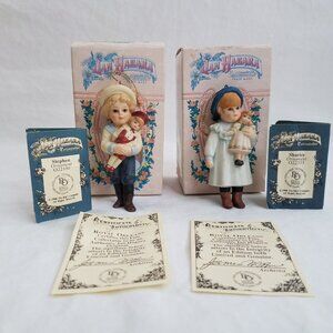 Jan Hagara 1988 Vintage Ornaments Stephen Sharice Porcelain 022330 022333 COA